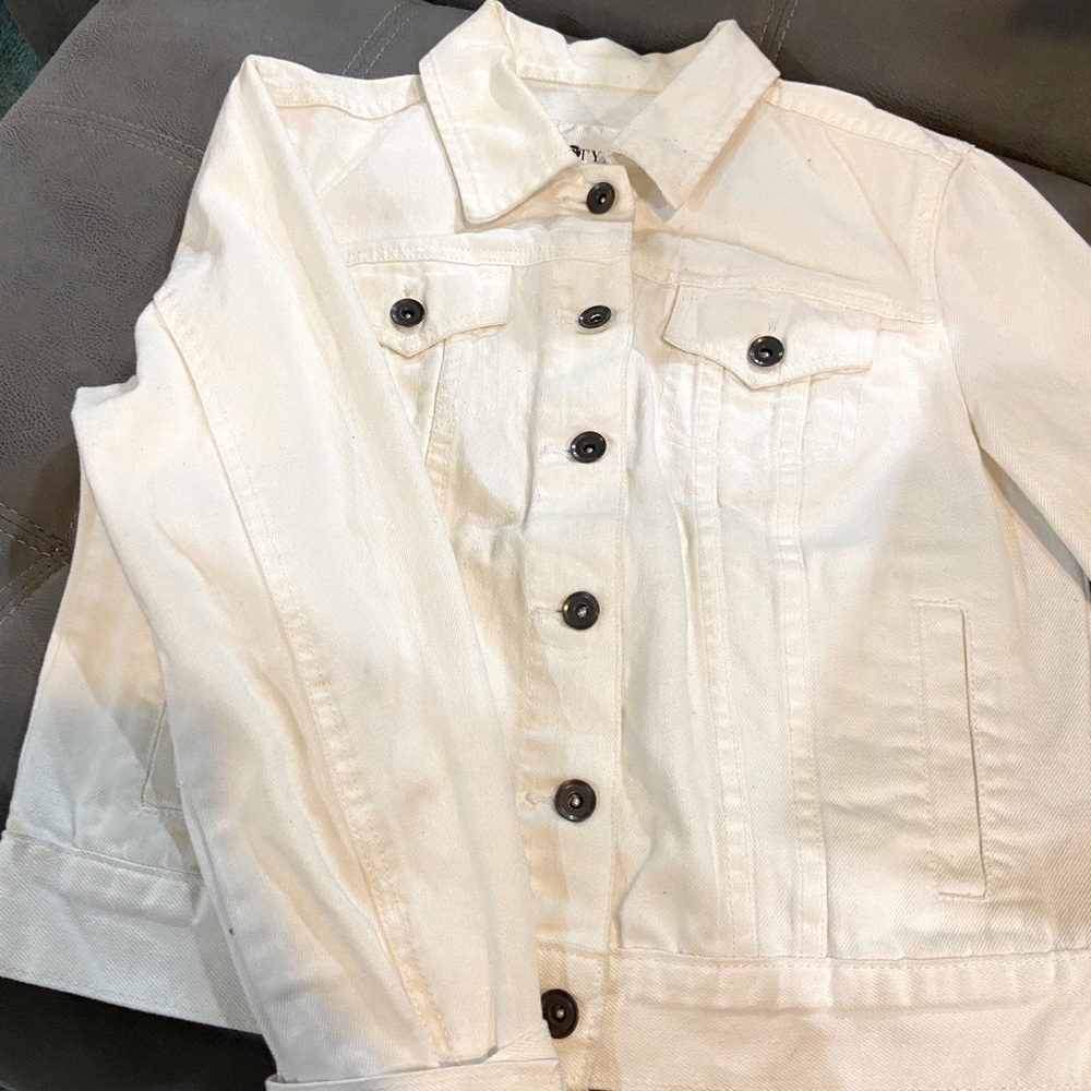 White jeans jacket